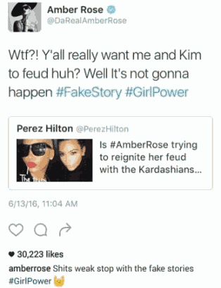'It's not gonna happen' - Amber Rose slams reports about her reigniting her fued with Kim K